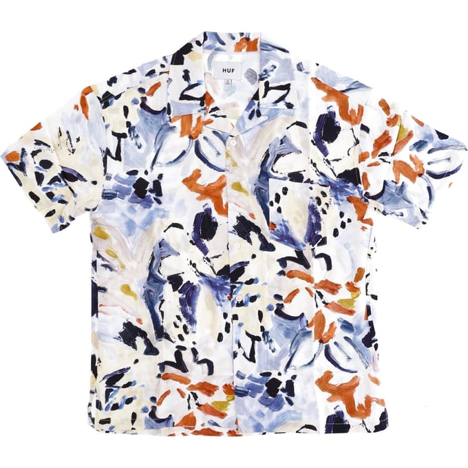 Havoc Geweven Dames Shirt Top Met Korte Mouwen Gebroken Wit