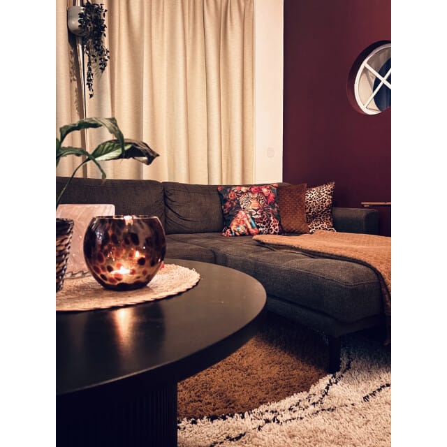 Gek op kussens! Sierkussen flower leopard #1 | 45 x 45 cm | katoen/polyester