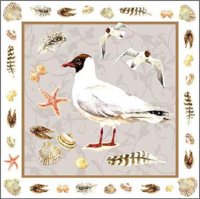 Ambiente - Servetten - Black Headed Gull Sand - 25 x 25 cm