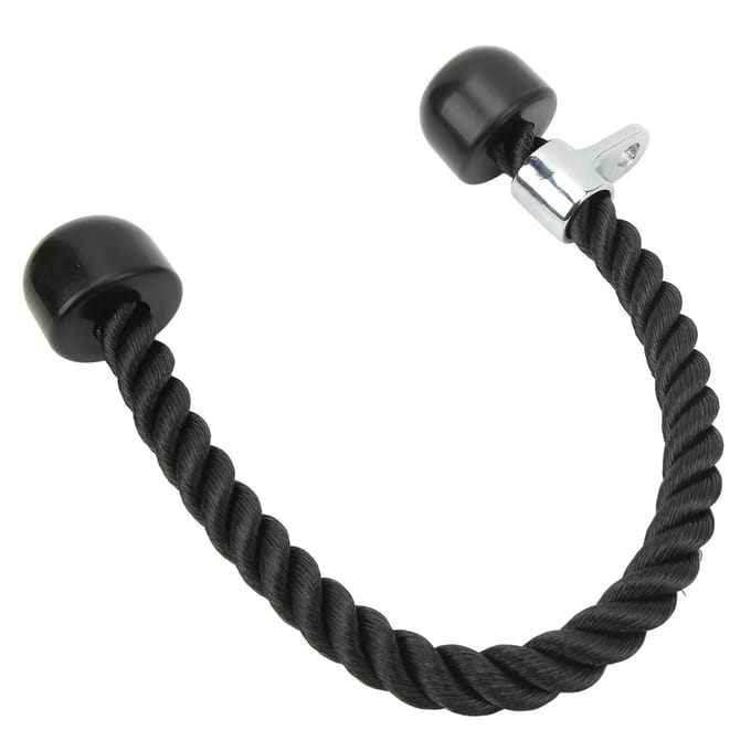 Dubbelkoppig Trainings Biceps Pull Down Touw Gym Oefening Triceps Spier Fitness Spanningstouw black