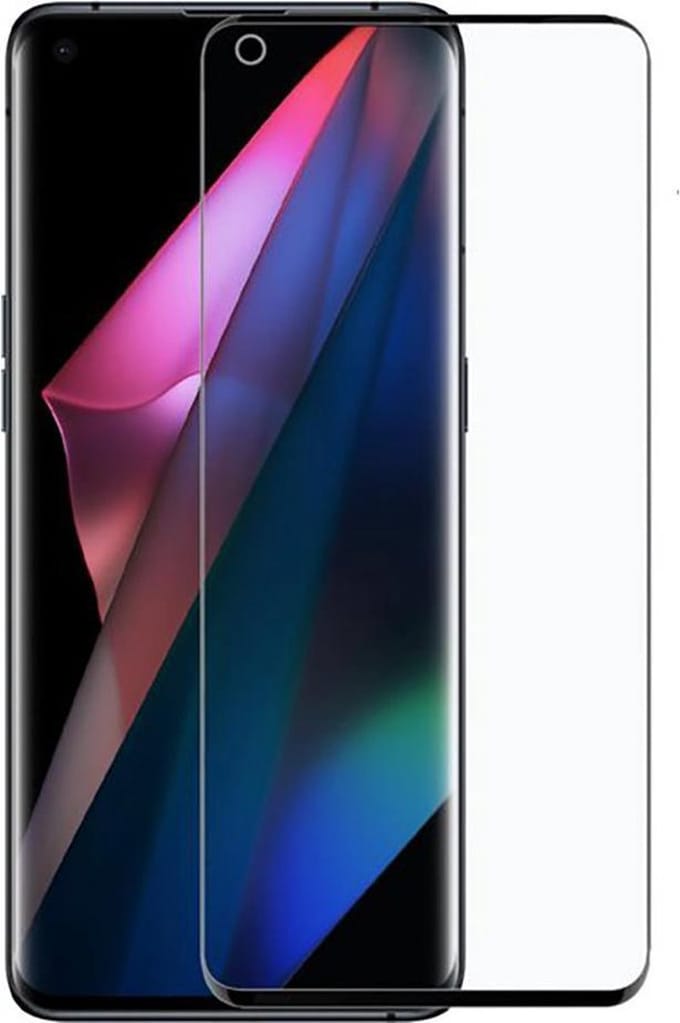 Shop4 - Oppo Find X3 Pro Glazen Screenprotector - Edge-To-Edge Gehard Glas Transparant