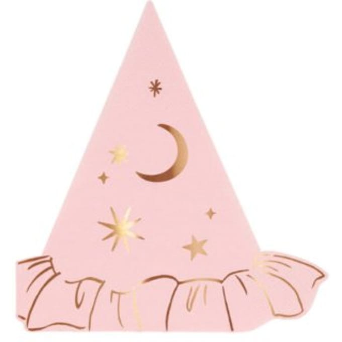 Meri meri halloween servetten heksenhoed - roze