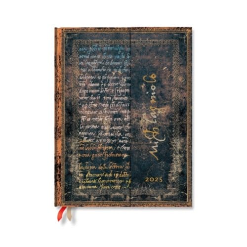 Michelangelo, Handwriting (Embellished Manuscripts Collection) Ultra 12-Month Horizontal Hardback - Paperblanks