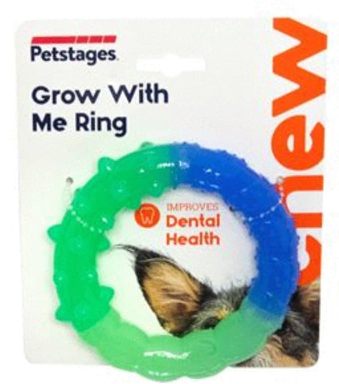 Petstages Grow With Me Ring - Hondenspeelgoed - Ø12 cm Blauw Groen