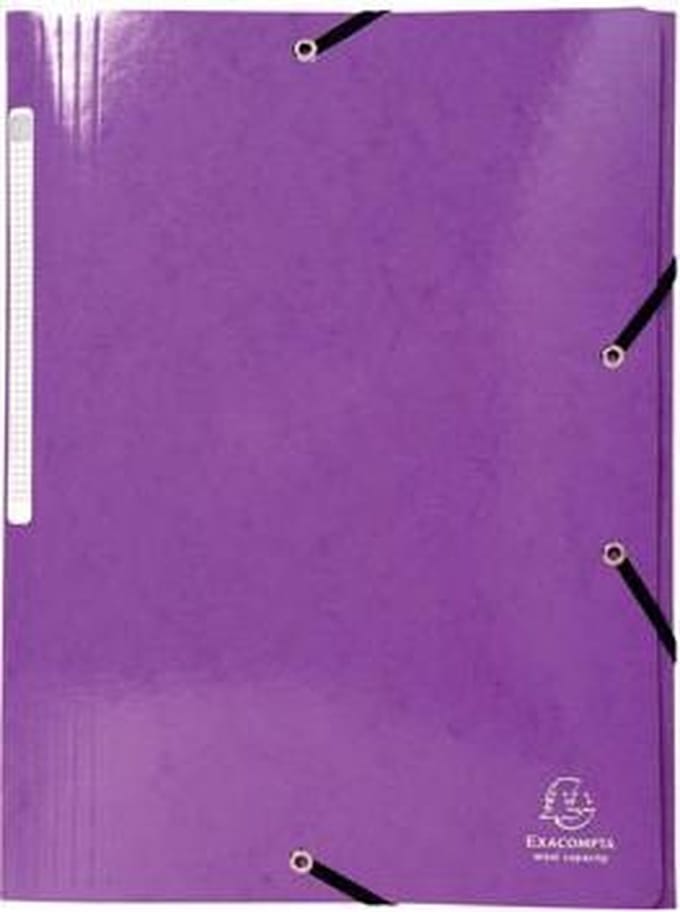Exacompta IDERAMA® Elastomap 3 kleppen Maxi Capacity 425gm2 A4 - Purper - 55826E