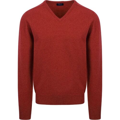 William Lockie Pullover Lamswol V Dobonnet - Maat XXL - Heren - Pullovers