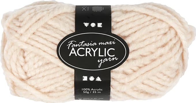 Fantasia Acrylgaren, L: 35 M, Maxi, beige, 50 gr/ 1 bol