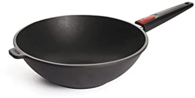 Titanium Wok/Sauspan - 30 cm met Afneembaar Handvat - Geschikt voor Inductie Koken