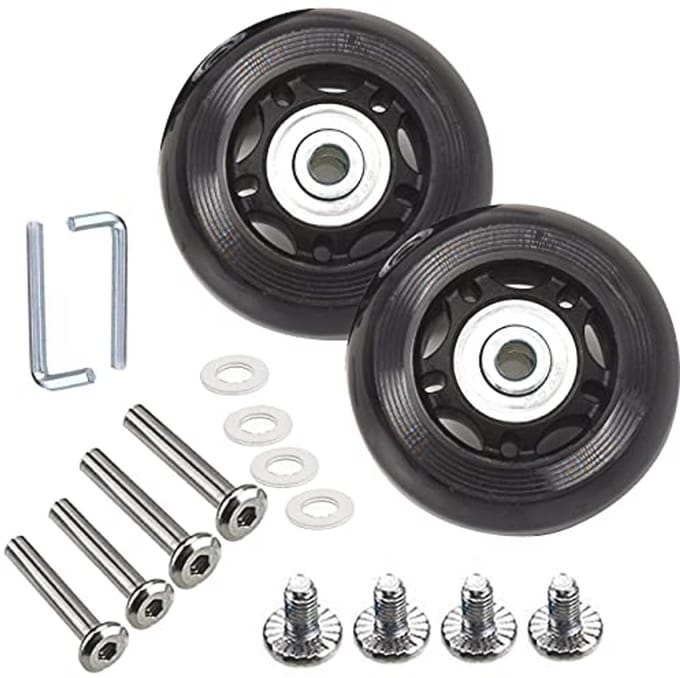 Universele reservewielen voor koffer - 70 mm, 24 mm - Set van 2