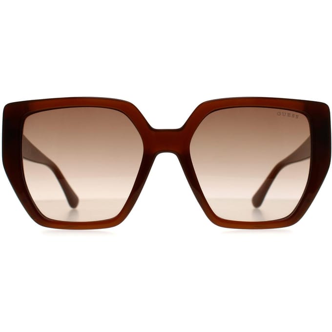Guess GF6178 45B glanzende lichtbruine zonnebril met kleurverloop
