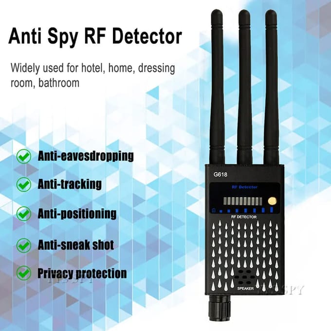 3 Antenne Professionele Anti Spy Detector RF CDMA Signaalzoeker Voor GSM Bug GPS Tracker Draadloze Verborgen Camera Afluisteren G619 goud