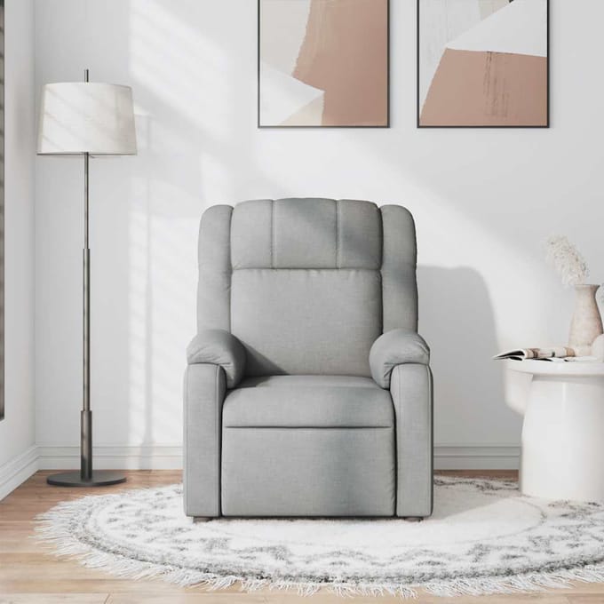 Vidaxl Klapbare Massagestoel, Lichtgrijs, Bekleed met Stof