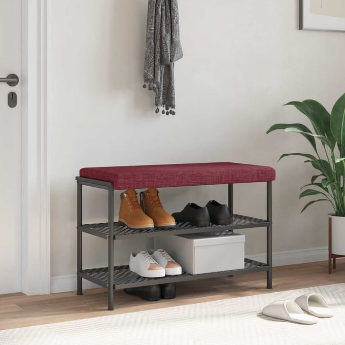 vidaXL - Bankkussen - Stof - Wijnrood - Diepte - 35 - cm