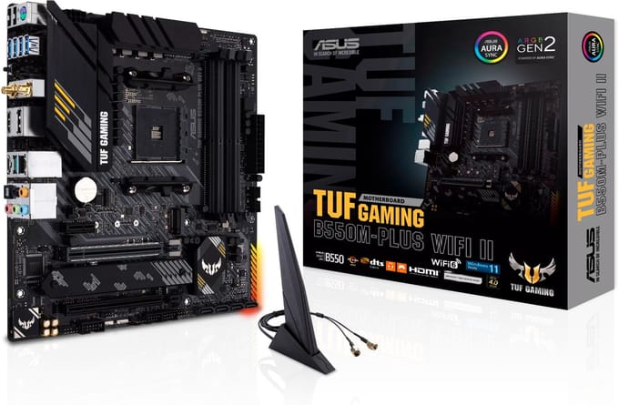 ASUS TUF GAMING B550M-PLUS WIFI II Moederbord - AMD B550 - AMD AM4 - DDR4 RAM - Micro-ATX