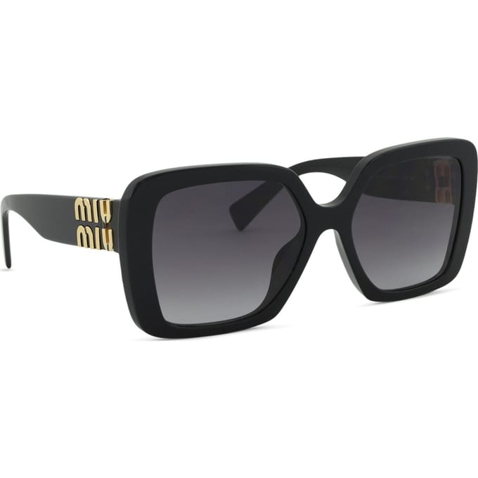 Miu Miu Letter Arm Onregelmatige Vorm Zonnebril Dames zonnebril Zwart 0MU10YS1AB5D1 Basic Packaging-Eyeglass Case+Box