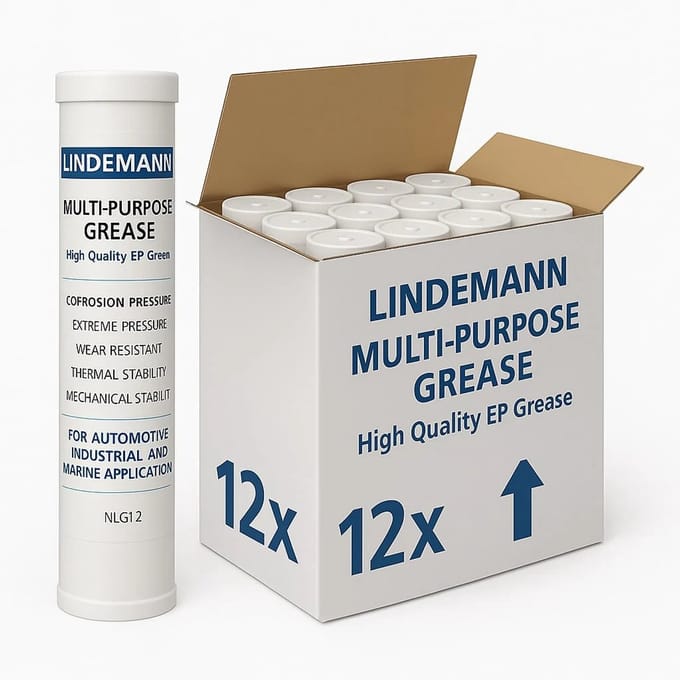 Lindemann EP Grease 12-pack– multifunctioneel EP2-vet voor hogedruksmering