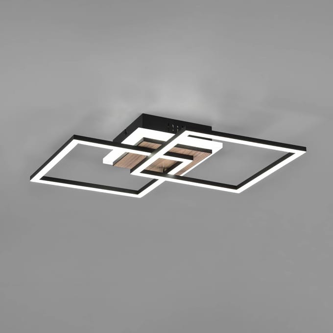 Reality Leuchten LED plafondlamp Giro 3-lamps hoekig afstandsb.