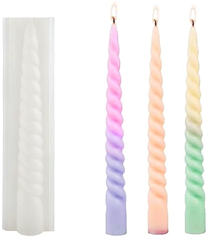 Silicone 3D Spiral Candle Molds for DIY Home Decoration