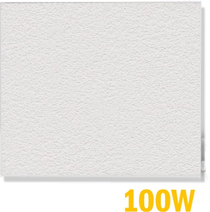 Ecosun E 100K - Infrarood paneel - 100 Watt - wit - 32 x 50 x 3 cm - (korrelstructuur) - werkplek verwarming