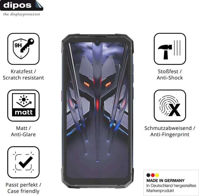 dipos – 2x Matte Pantserfolie geschikt voor Hotwav Cyber 18 | 9H Screenprotector