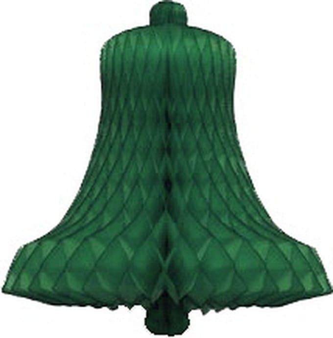 1x Decoratie kerst versiering kerstklok groen 50 cm
