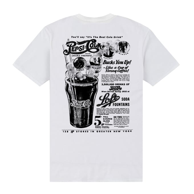 Pepsi Co. Bucks You Up! Men's T-Shirt - White - L