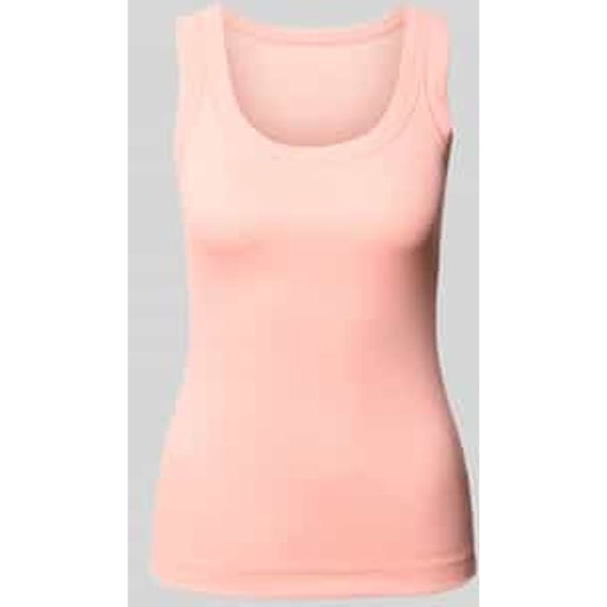Tanktop in riblook met ronde hals