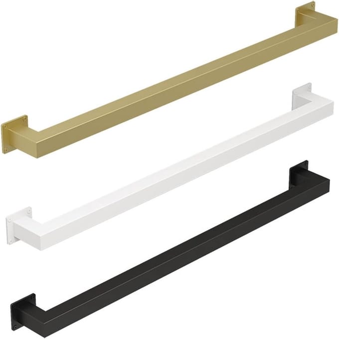 Wandtrapleuning - Steunbeugel - Veiligheid trap - Vierkante buis - 25 cm - Wit