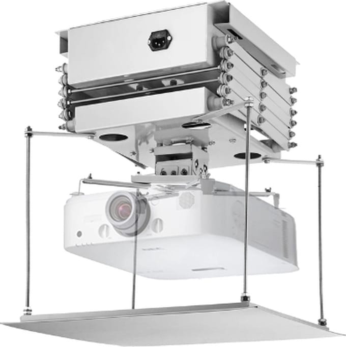 Beamer beugel Plafond - Beamer Beugel Verstelbaar - Beamerbeugel - Projector beuegel - Max. Belasting 30kg - 50x50cm - 24W - Wit