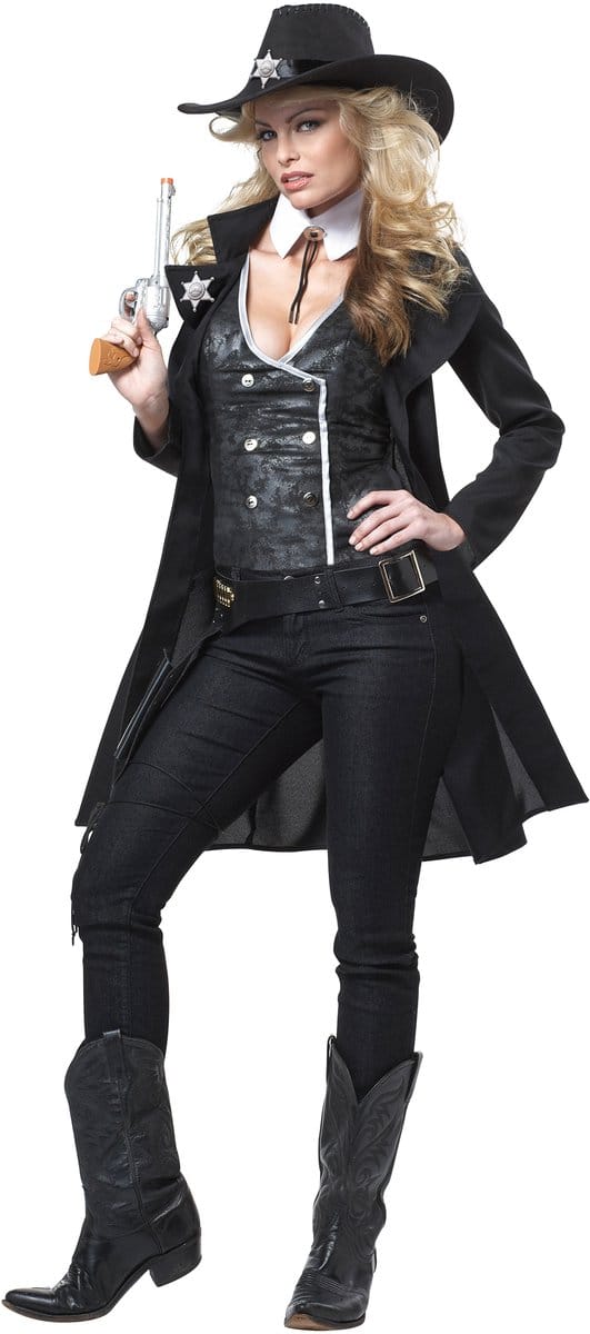 Luxe sheriff kostuum voor dames - Verkleedkleding - Large