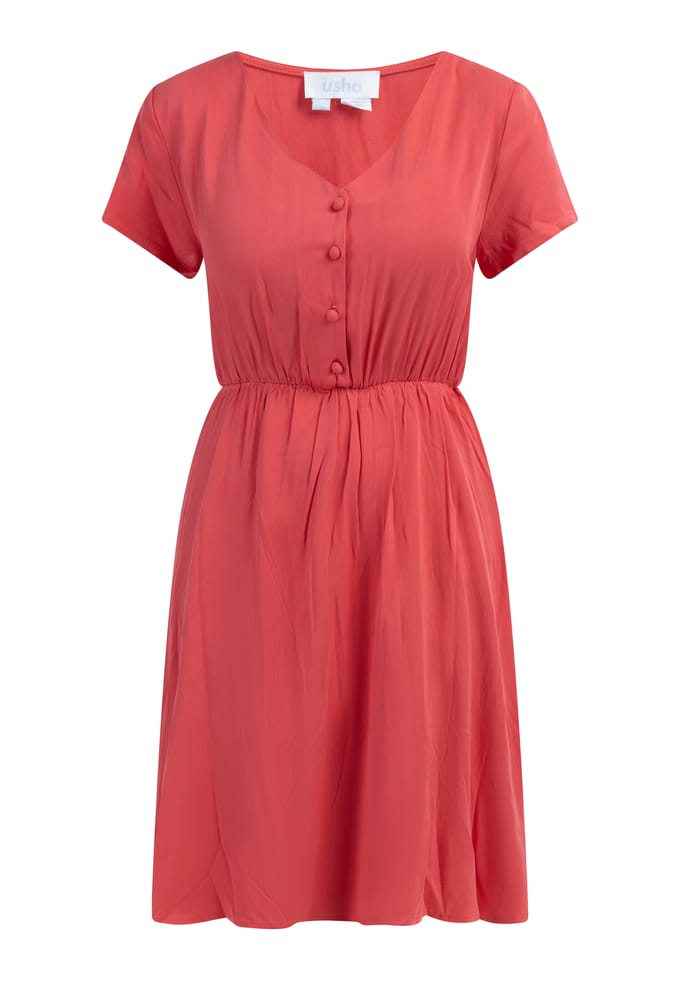 usha Jurk Dames frambozenrood