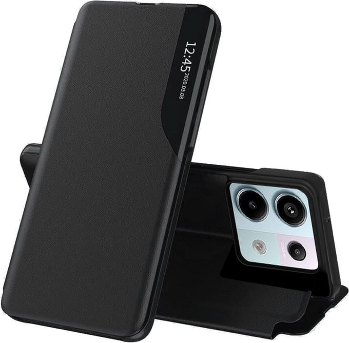 Hoesje geschikt voor Xiaomi Redmi Note 13 Pro 5G / Xiaomi Poco X6 - Techsuit eFold Book Case - Zwart