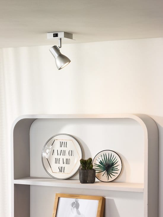 Lucide LAURA-LED - Plafondspot - LED Dimb. - GU10 - 1x5W 3000K - Grijs