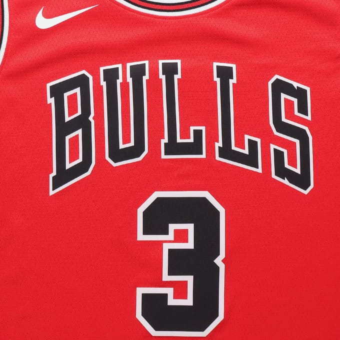Maillot de basketball sans manches respirant vintage Nike, Édition Fan, Chicago Bulls, Wade #3 Homme Hauts Rouge 864465-658 M red