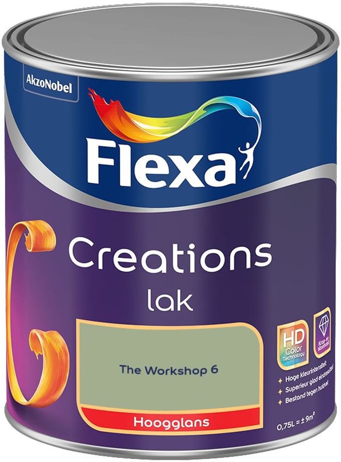 Flexa - Creations Lak Hoogglans - The Workshop 6 - Mengverf - 750 Ml