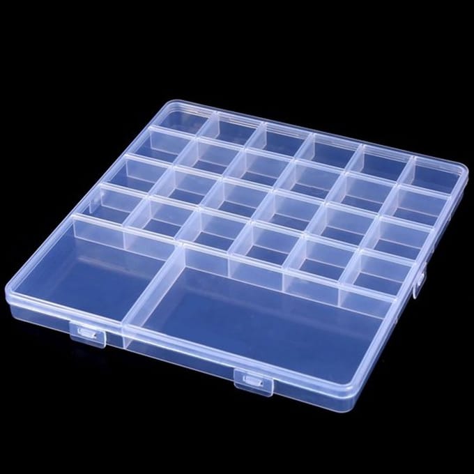 Sorteerdoos Transparant - Assortimentsdoos - Opbergdoos 26 Roosters - Duurzaam PP-Plastic - Voor Sieraden/Accessoires - Handige Opslag
