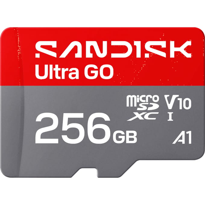 SanDisk microSDXC Ultra GO 256GB (UHS-I, V10, U1, C10, A1, 190 MB/s)