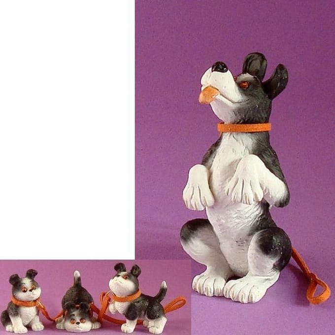 Setje - honden - Rufus  - beeldje - hond
