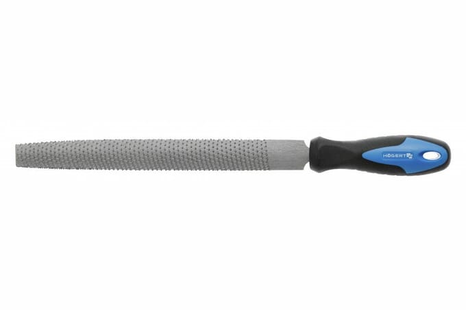 Högert Technik Serie - Halfronde Vijl - 200mm - Staal - Ergonomische Handgreep
