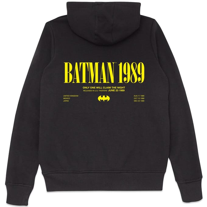 DC Comics Batman 1989 Embroidered Hoodie - Black - M