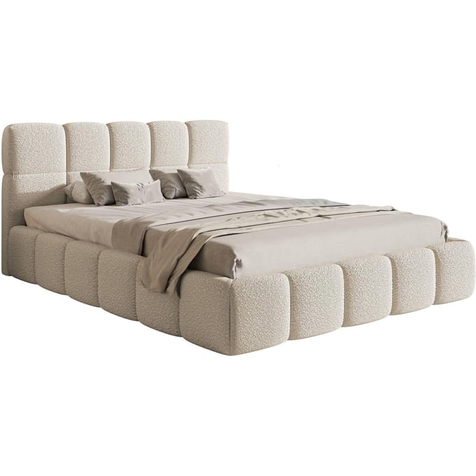 Bedframe Chloe bouclé 140 x 200 cm | NADUVI Collection