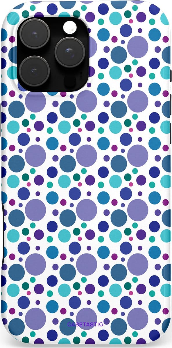 Casetastic hoesje geschikt voor Apple iPhone 16 Pro Max - MagSafe - Dubbellaagse bescherming - Bubble blauw - Fashion Case - Wit Lavendel Blauw Mintgroen