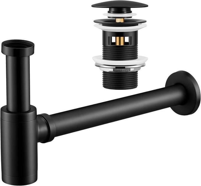 Universeel Sifon Afvoerplug Set met Overloop voor Wastafel