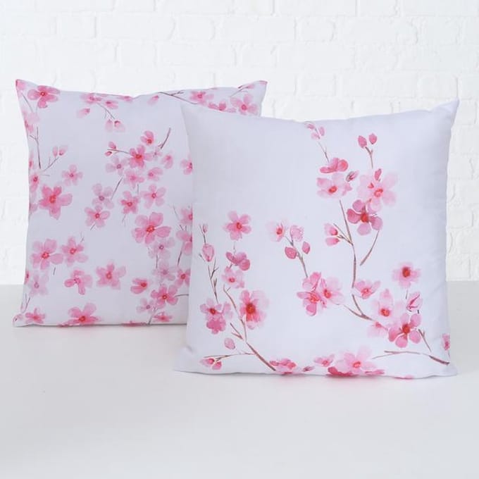 Boltze Home - Kussen Sakura 45x45cm (1 stuk) assorti - wit kussen