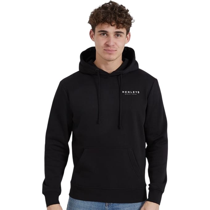 Henleys Heren Henycore Katoenen Hoodie (Zwart)