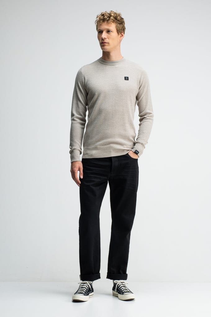 Butcher of Blue Structure Crew Lt. Sand Taglia: S | Maglioni a maglia Outlet | Uomo | Marrone