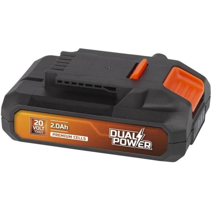 Dual Power batterij POWDP9021 - 20V, 2.0Ah - accu voor 20V toestellen - led-stroomindicator - batterijplatform