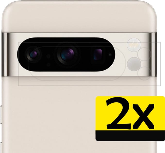 Camera Lens Protector - Geschikt voor Google Pixel 8 Pro - 2 Stuks - Camera Screenprotector - Beschermglas - Gehard Glas - Tempered Glass - Screen Protector