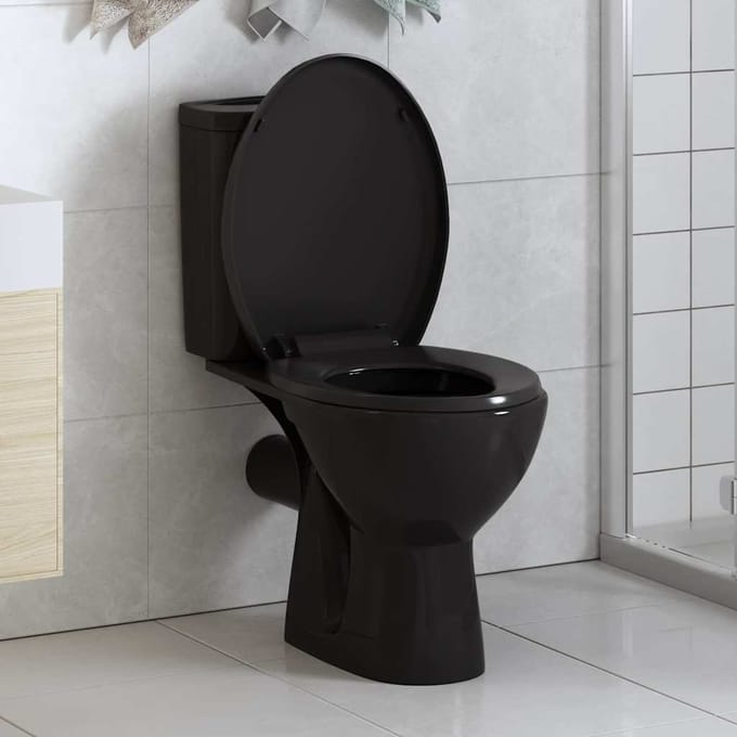 vidaXL - Toiletbril - soft-close - met - quick-release - ontwerp - zwart