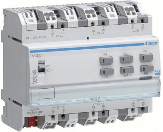 Hager Tebis gebouwenautomatisering Binaire ingang bussysteem